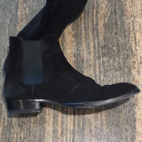 COPY - Saint Laurent Black Suede Ankle Boot - Picture 2 of 8